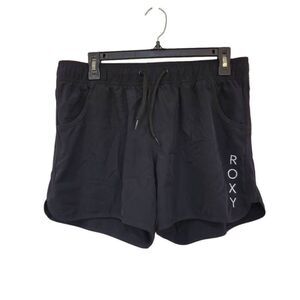 Roxy Women's Black Poly/Spandex Drawstring Athletic Shorts w Pockets